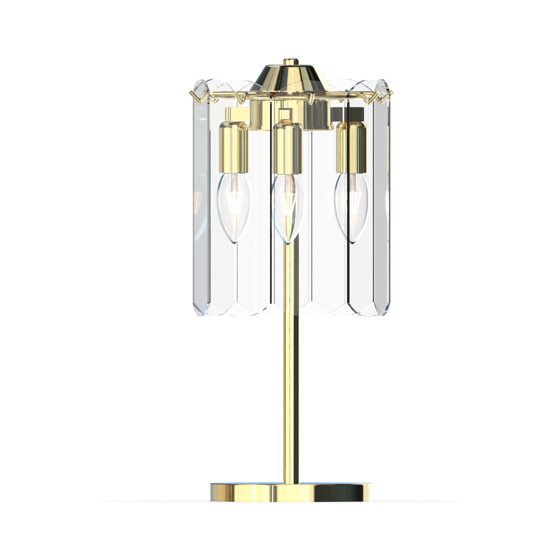 Lampa stołowa szklana NIRA ZŁOTA/GOLD MT3523-3S-EGN - Zuma Line - obrazek 2