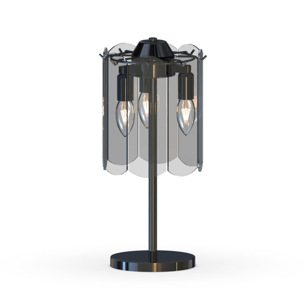 Lampa stołowa szklana elegancka NIRA CZARNY/BLACK MT3523-3S-EBCN - Zuma Line