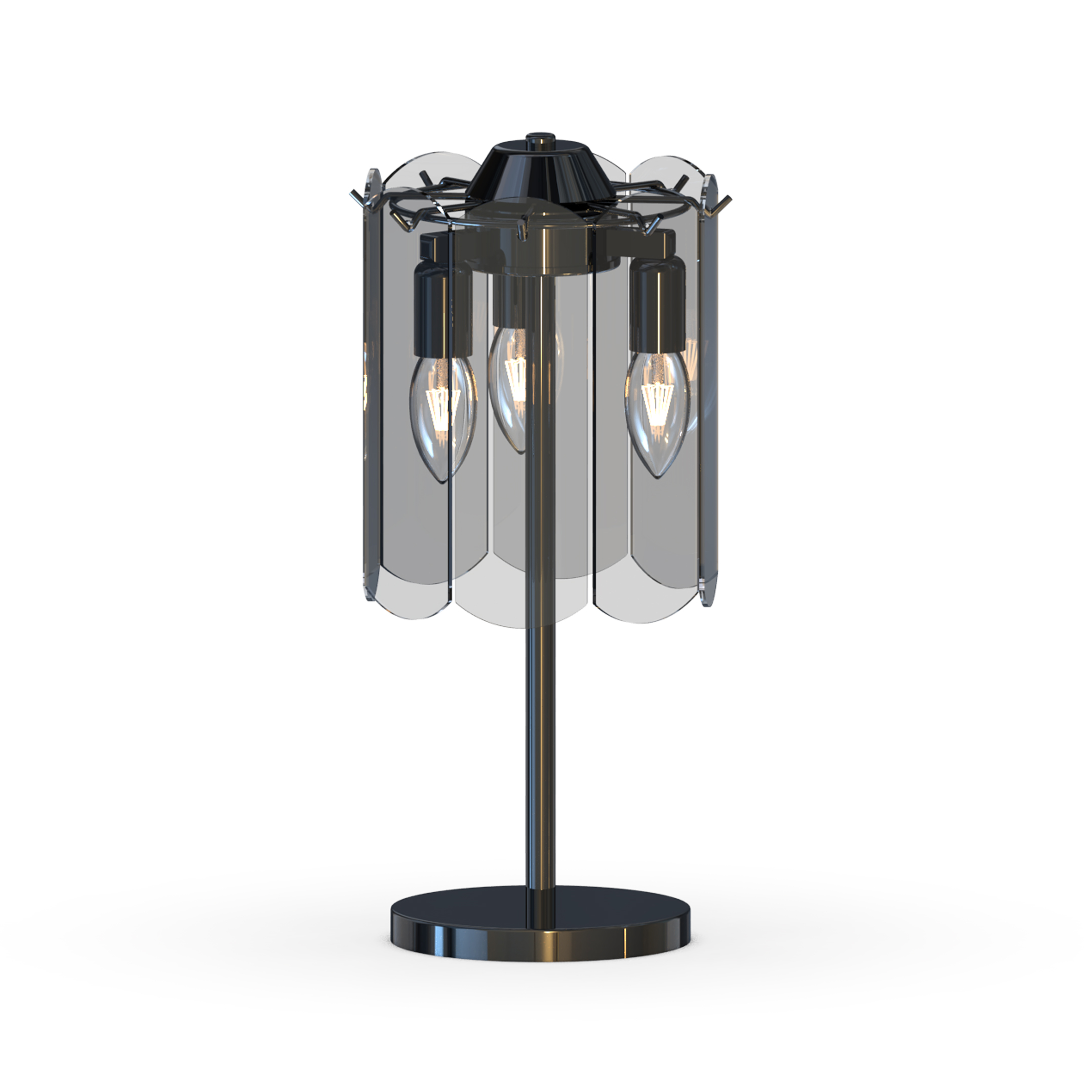 Lampa stołowa szklana elegancka NIRA CZARNY/BLACK MT3523-3S-EBCN - Zuma Line