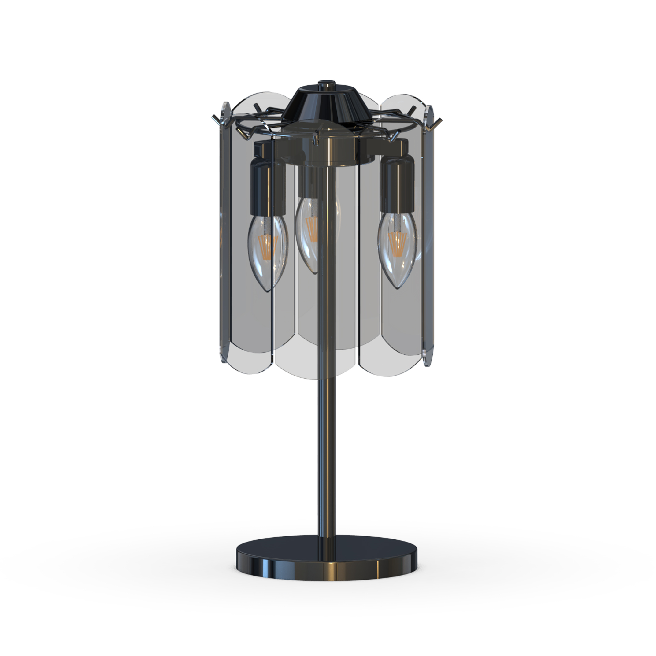 Lampa stołowa szklana elegancka NIRA CZARNY/BLACK MT3523-3S-EBCN - Zuma Line - obrazek 2