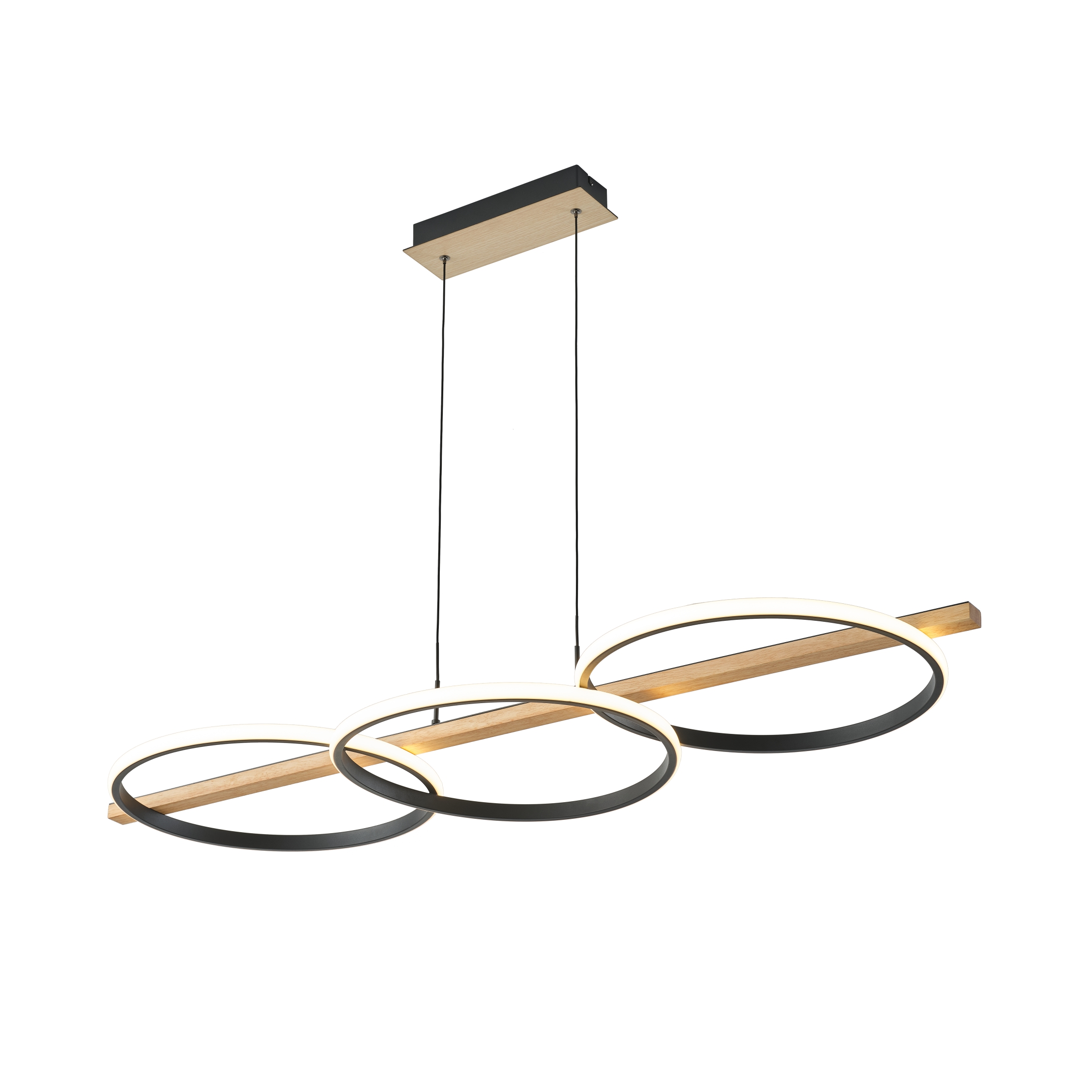 Lampa wisząca ALMERIA CZARNA-DREWNO/BLACK-WOOD MD3913-3-3BWLT - Zuma Line - obrazek 2