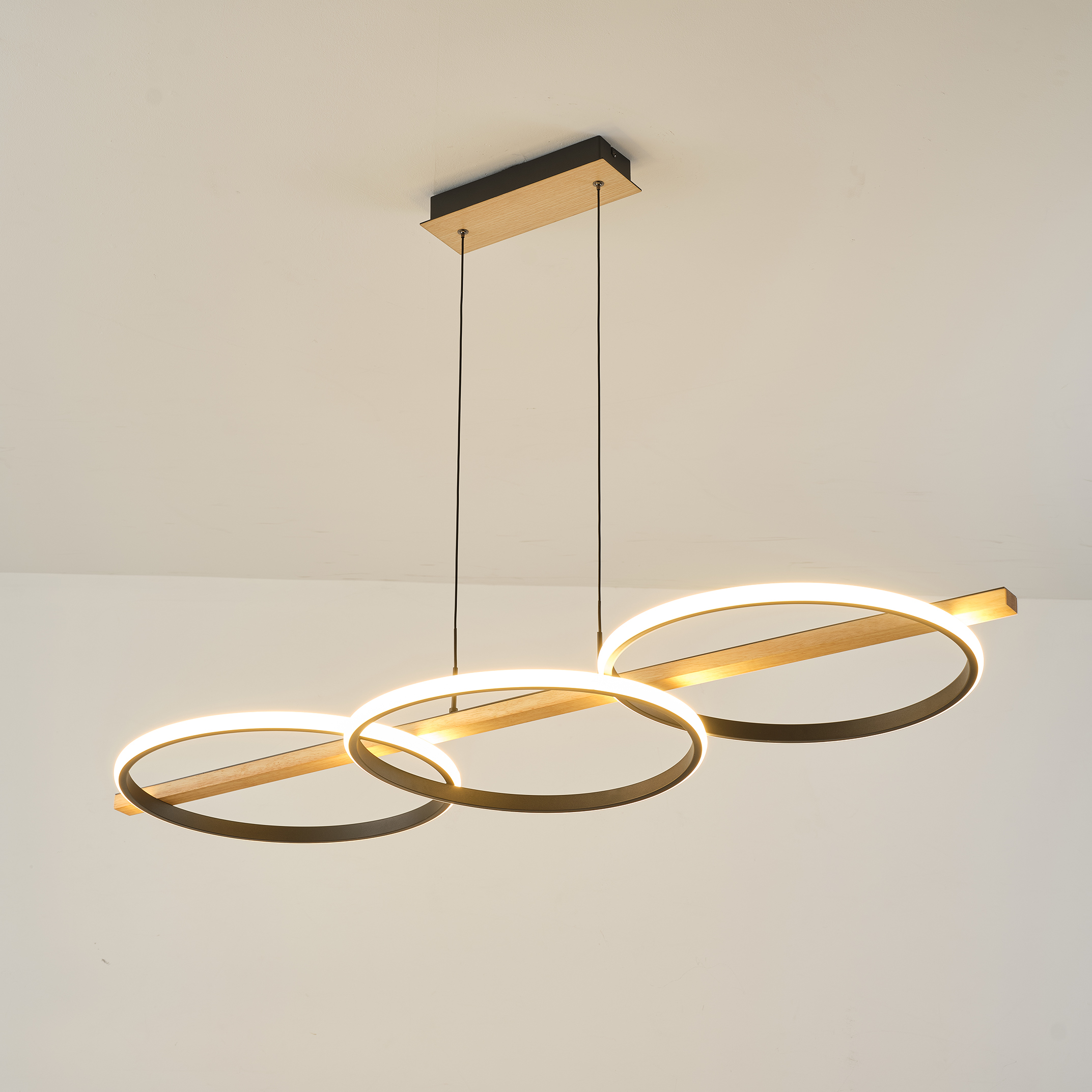 Lampa wisząca ALMERIA CZARNA-DREWNO/BLACK-WOOD MD3913-3-3BWLT - Zuma Line - obrazek 3