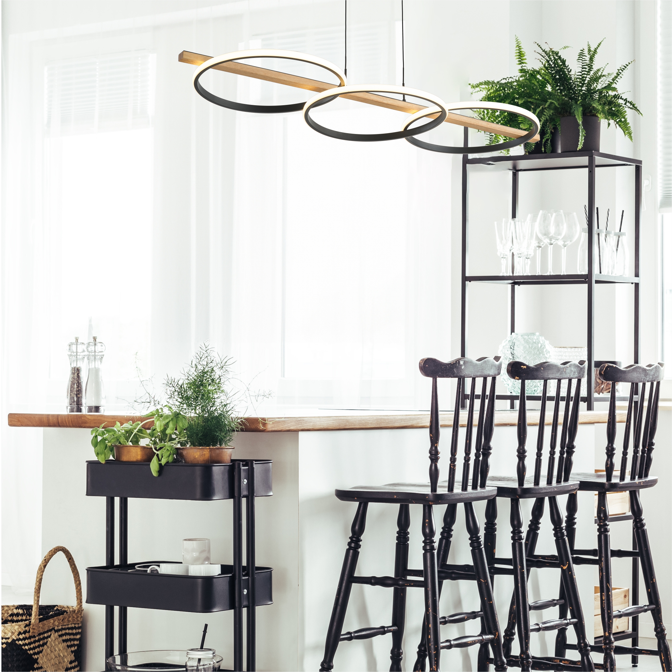 Lampa wisząca ALMERIA CZARNA-DREWNO/BLACK-WOOD MD3913-3-3BWLT - Zuma Line - obrazek 6