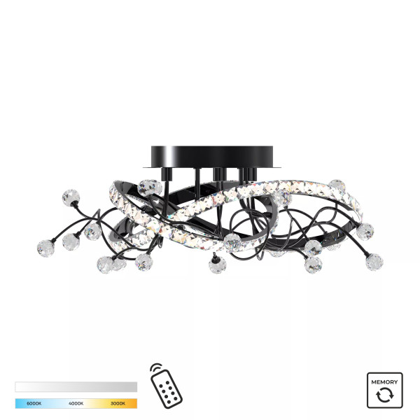 Lampa sufitowa MAIA CZARNA/BLACK MX3481-1S-3BCT - Zuma Line