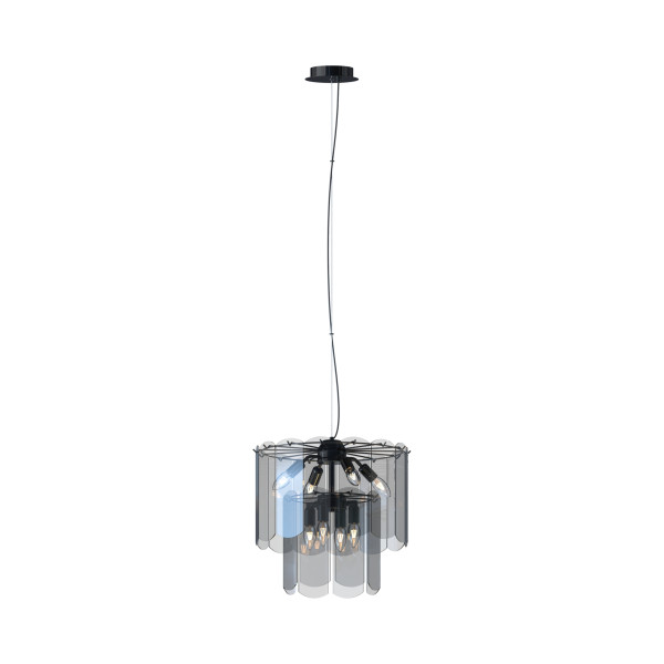 Lampa wisząca szklana NIRA CZARNA/BLACK MD3523-8M-EBCN - Zuma Line