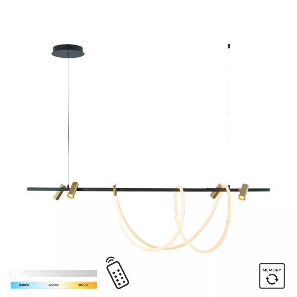 Lampa wisząca BALBO ZŁOTA-CZARNA/GOLD-BLACK  2200277L - Zuma Line