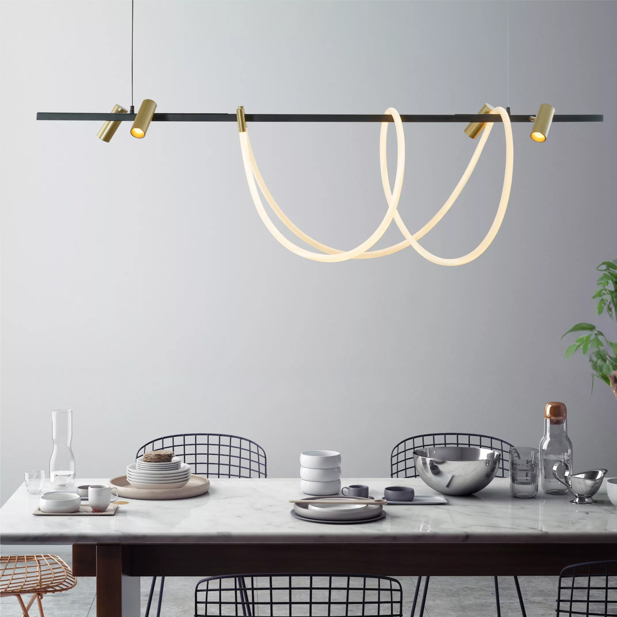 Lampa wisząca BALBO ZŁOTA-CZARNA/GOLD-BLACK 2200277L - Zuma Line - obrazek 3