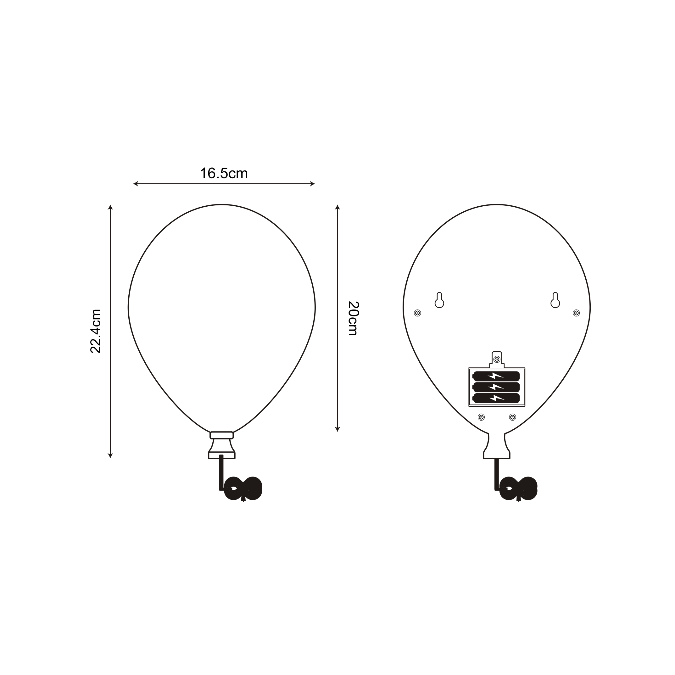 Kinkiet BALLOON NIEBIESKI/BLUE 84454-BE - Zuma Line - obrazek 2
