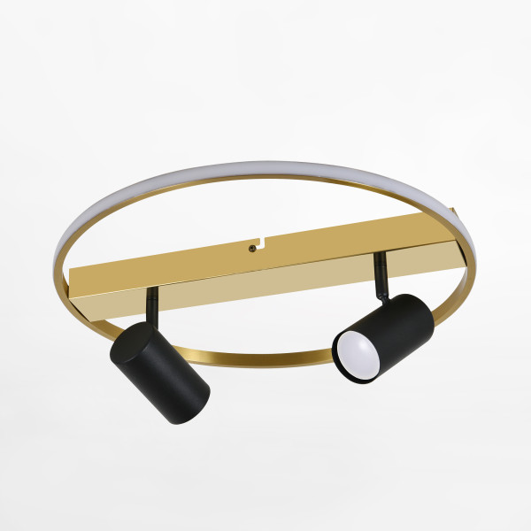 Lampa sufitowa złota ring led + 2 reflektory VIENNA CL231045 - Zuma Line