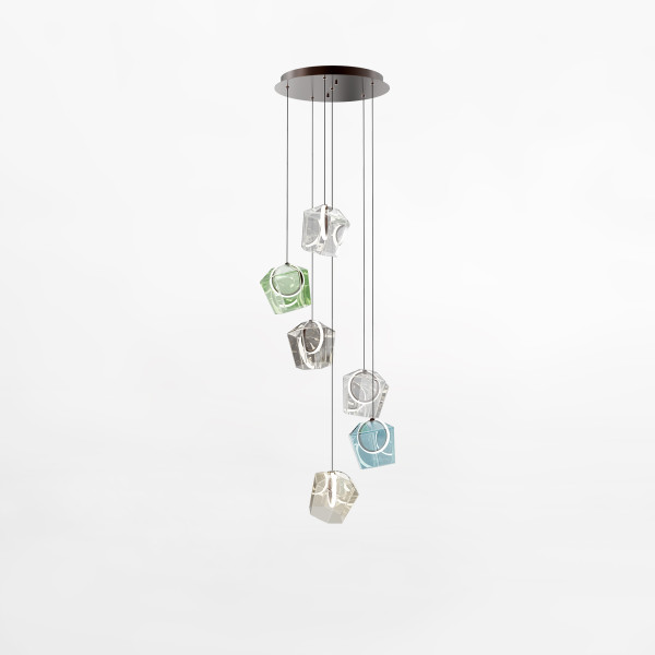 Lampa wisząca multikolor do salonu COLORE MD3350A-6BL/MIX - Zuma Line