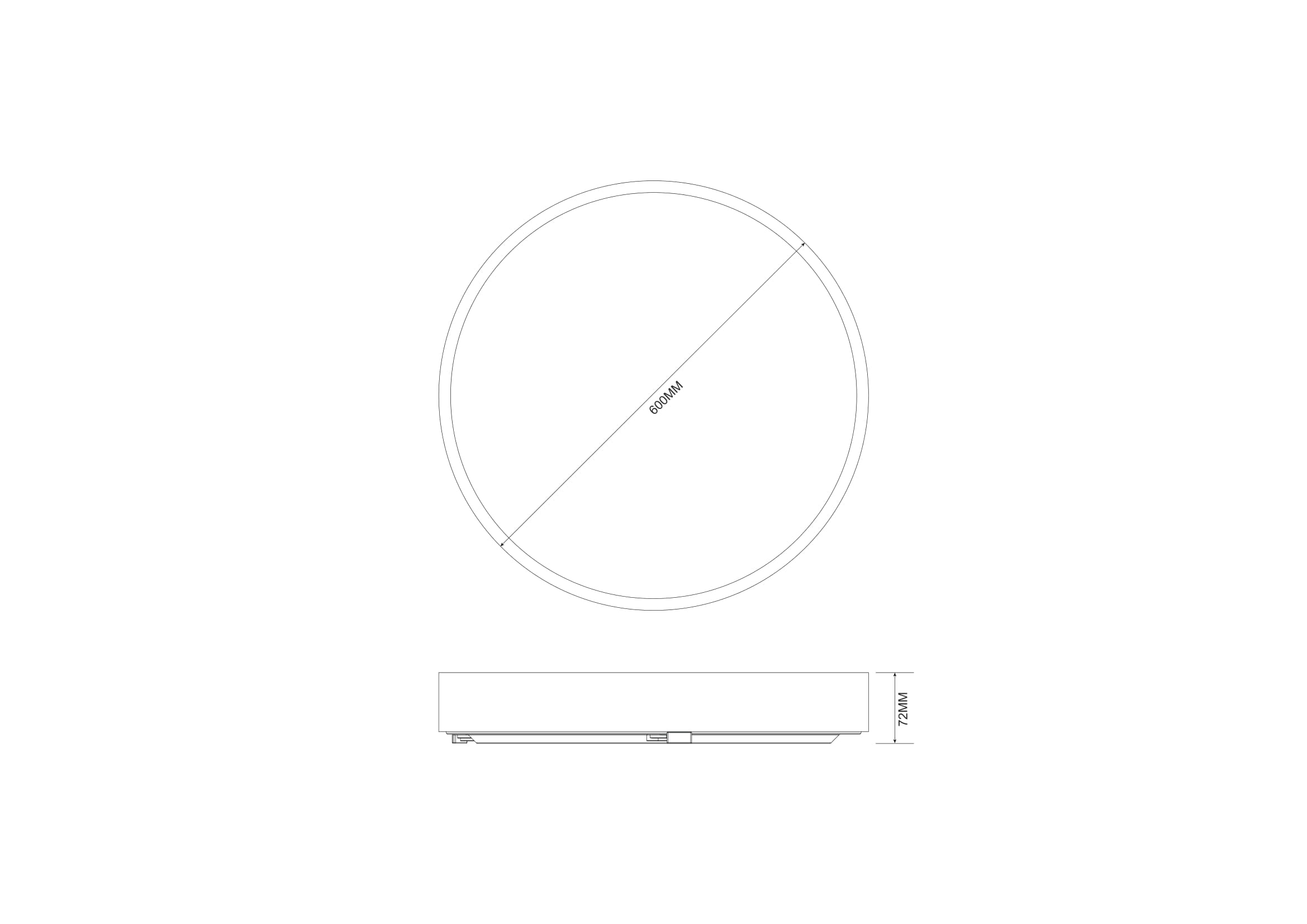 Lampa sufitowa łazienkowa LED CCT 60W IP44 NADI MS724-R600 - Zuma Line - obrazek 2