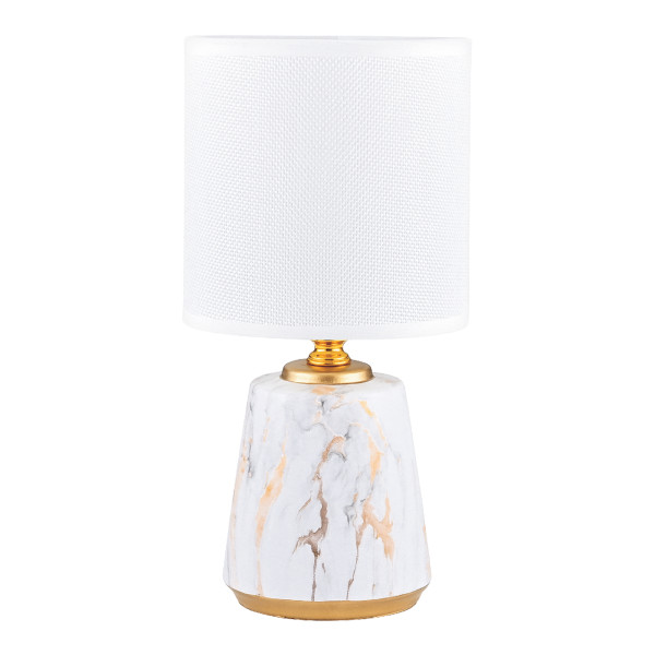 Lampa stołowa nocna biało złota HS8605-WH - Zuma Line