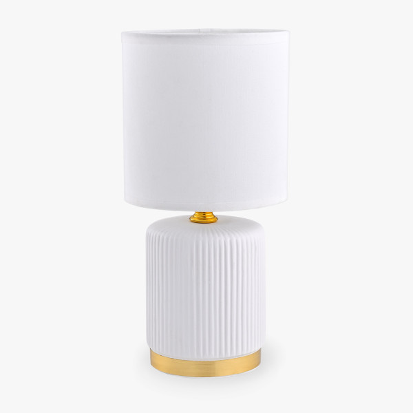 Lampa stołowa nocna biało złota HS8720-WH - Zuma Line
