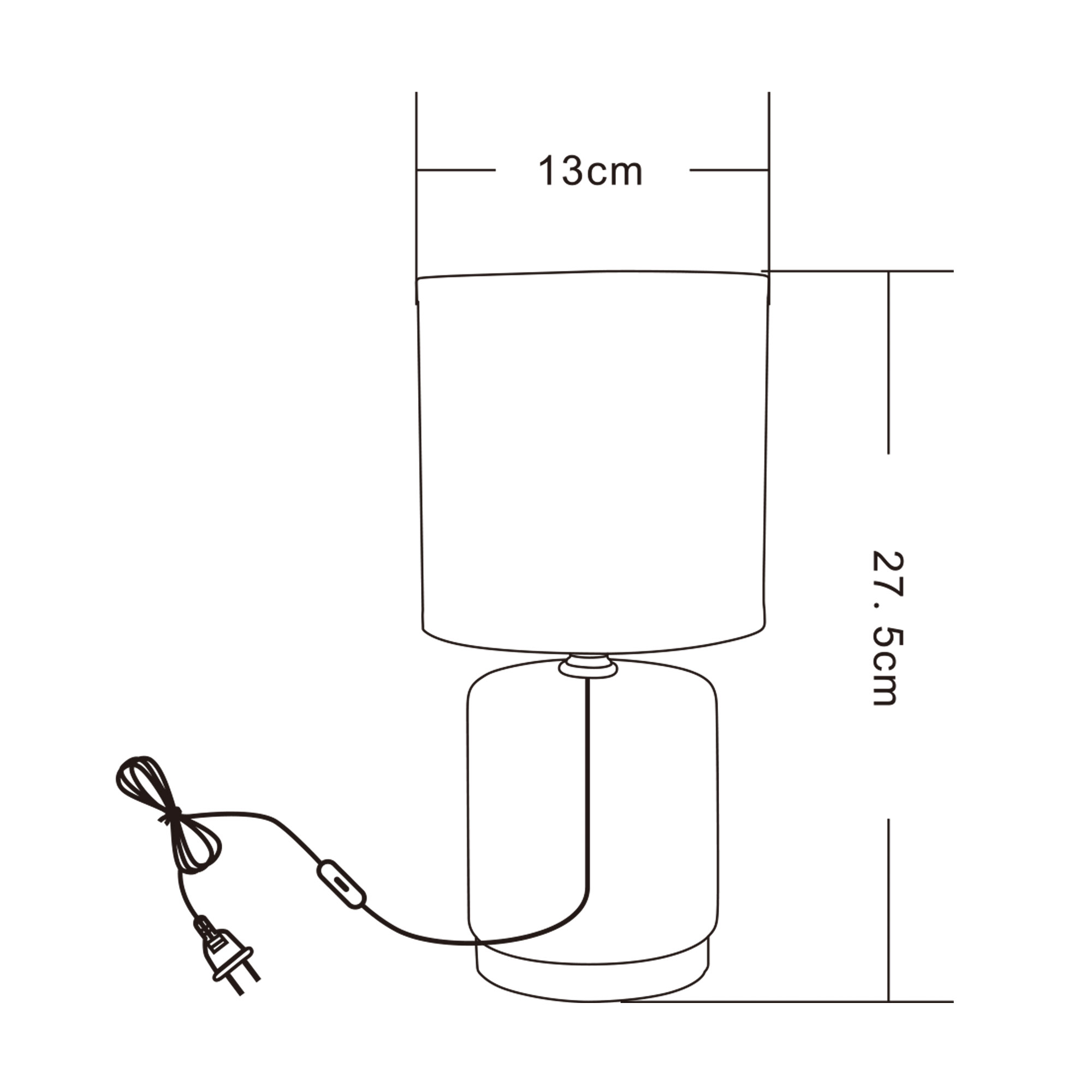 Lampa stołowa nocna czarno złota HS8720-BL - Zuma Line - obrazek 2