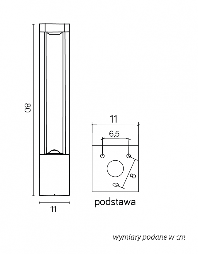 Lampa stojąca zewnętrzna FAN KWADRAT FKW-800 – SU-MA - obrazek 6