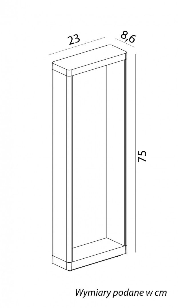 Lampa stojąca zewnętrzna FORM B FLS-750 – SU-MA - obrazek 5