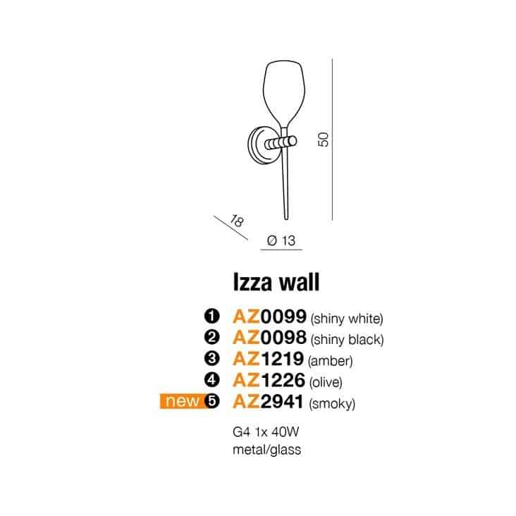 Kinkiet nowoczesny IZZA biały AZ0099 - Azzardo - obrazek 3