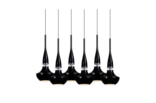 Lampa wisząca nowoczesna TASOS 6 czarna AZ0262 - Azzardo