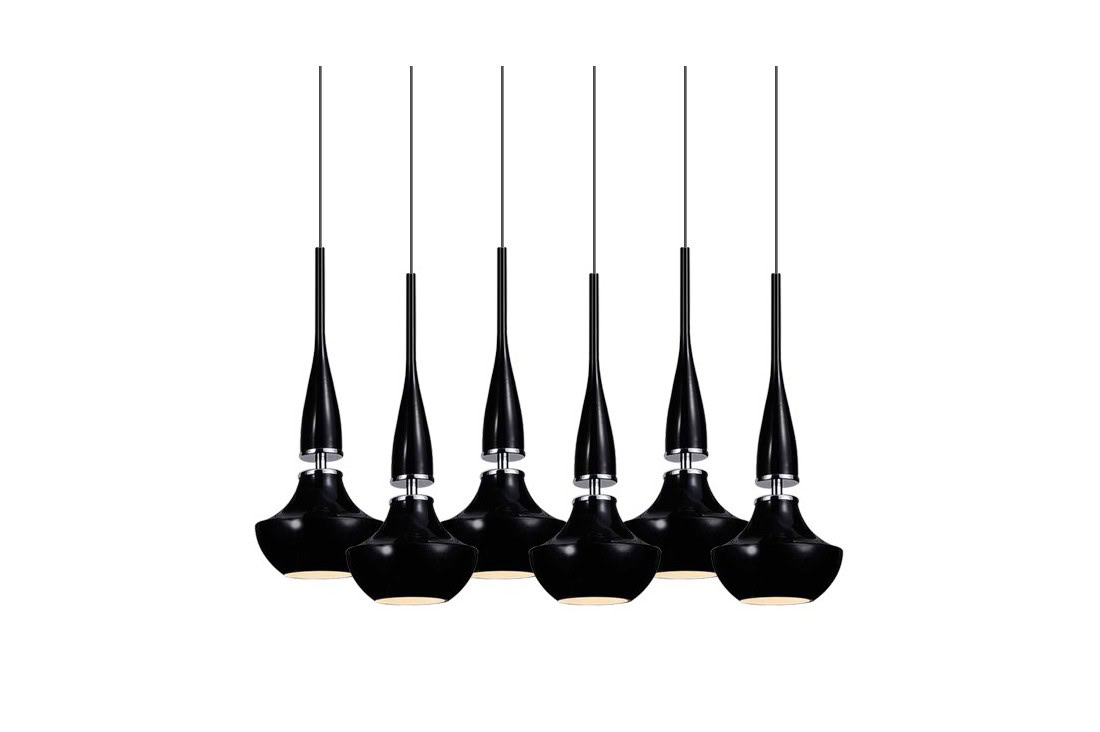 Lampa wisząca nowoczesna TASOS 6 czarna AZ0262 - Azzardo