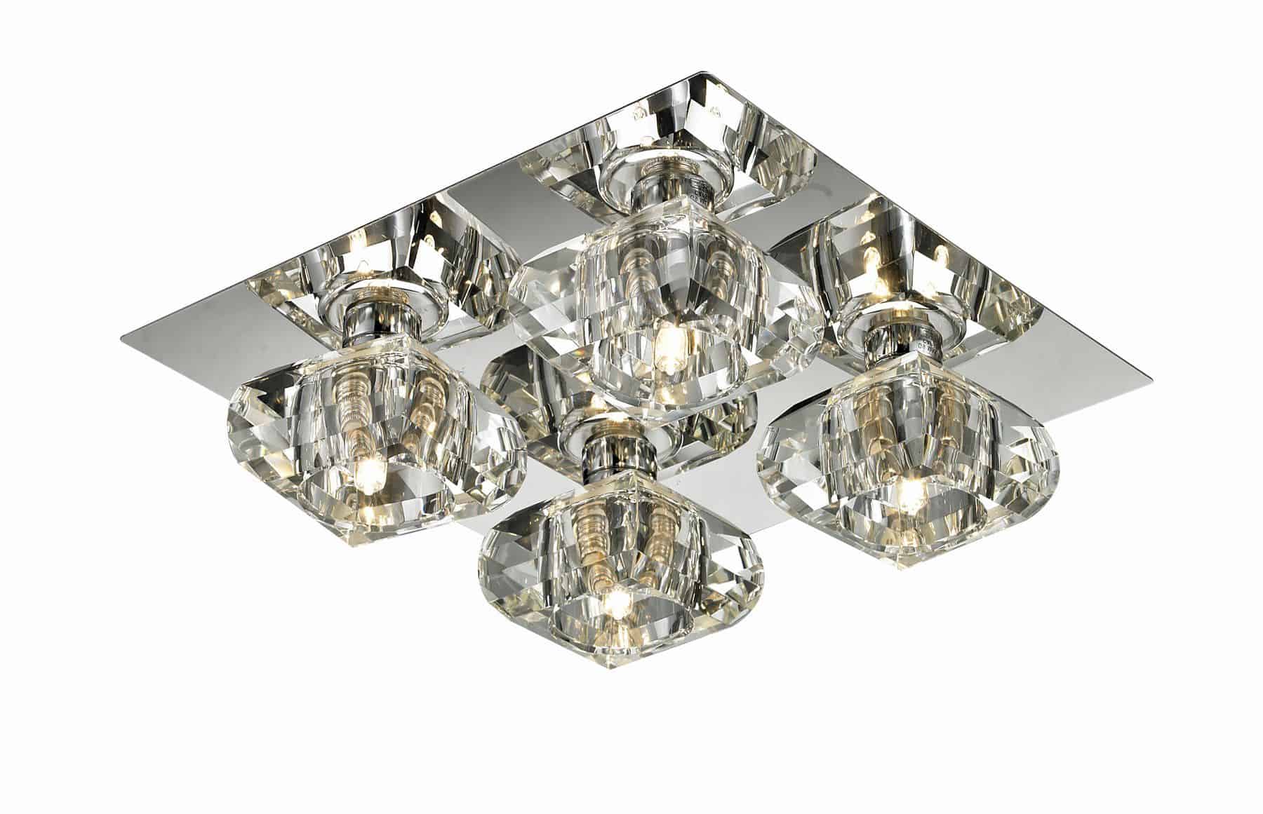 Plafon kryształowy RUBIC chrom AZ0492 - Azzardo
