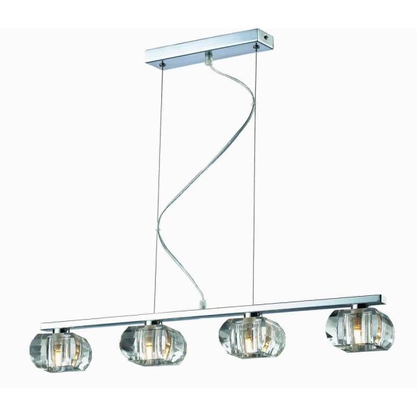Lampa wisząca nowoczesna RUBIC 4 chrom AZ0493 - Azzardo