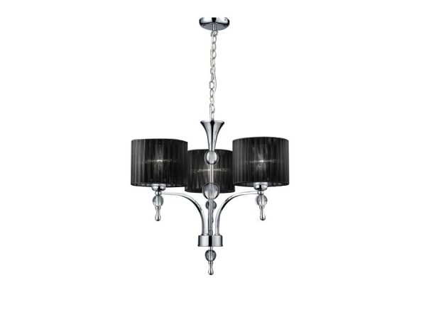 Lampa wisząca abażur IMPRESS 3 chrom+czarny AZ0498 - Azzardo