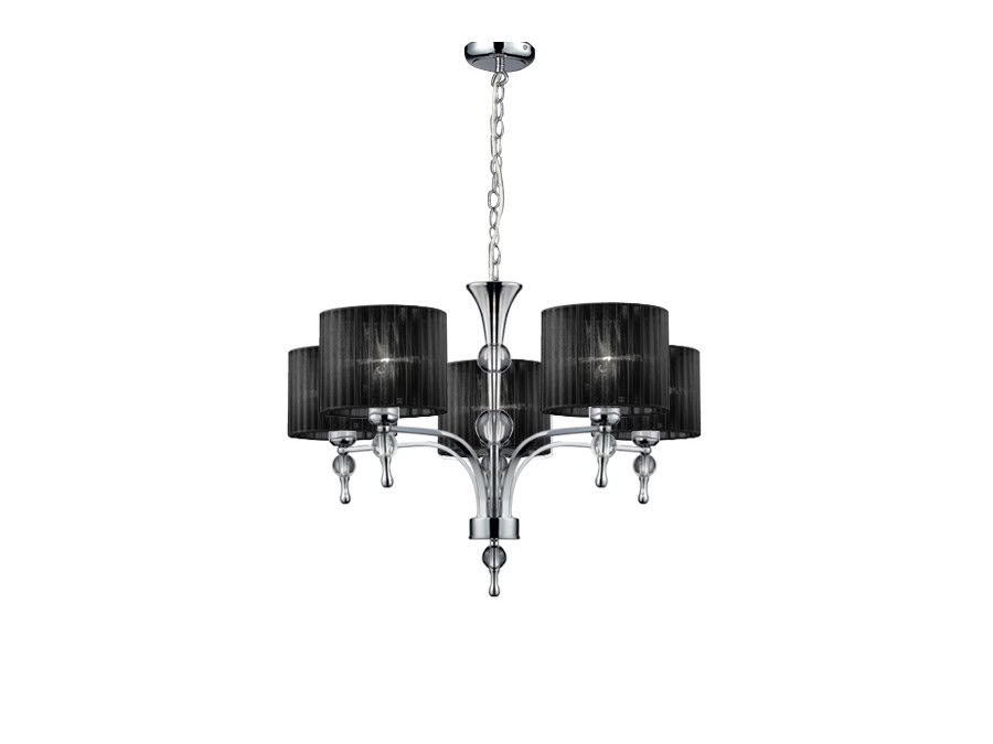 Lampa wisząca abażur IMPRESS 5 chrom+czarny AZ0499 - Azzardo