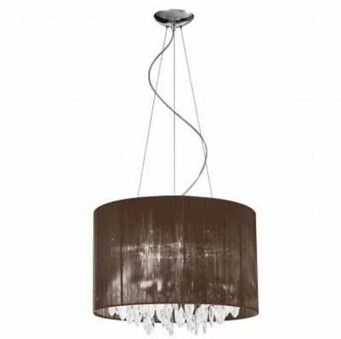 Lampa wisząca abażur SIDNEY brązowa AZ0511 - Azzardo