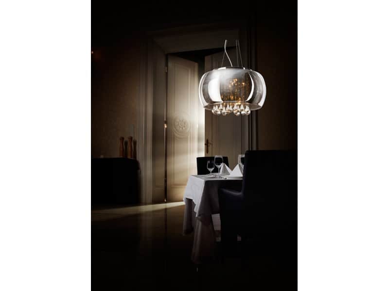 Lampa kryształowa wisząca / Plafon BURN chrom AZ0699 - Azzardo - obrazek 3