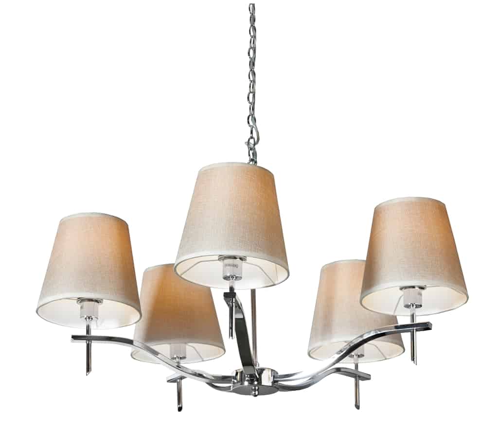 Lampa wisząca do salonu z abażurami PRINCESSA 5 beż AZ0724 - Azzardo