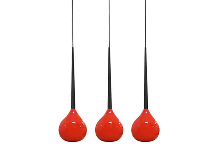 Lampa nad stół wisząca nowoczesna AGA 3 czerwona AZ1066 - Azzardo