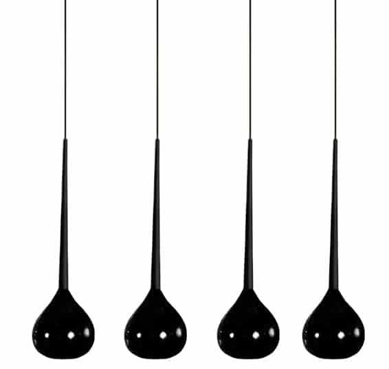 Lampa wisząca nowoczesna AGA 4 czarna AZ1067 - Azzardo