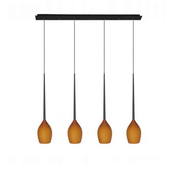 Lampa wisząca nowoczesna IZZA 4 bursztynowa AZ1227 - Azzardo