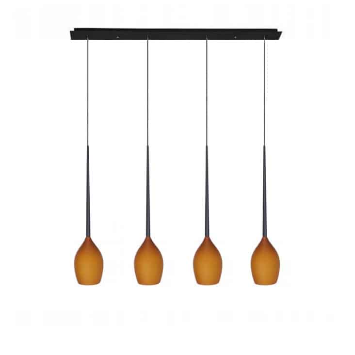 Lampa wisząca nowoczesna IZZA 4 bursztynowa AZ1227 - Azzardo