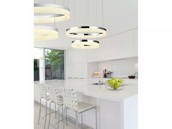 Lampa wisząca RING ZOLA 80/60 biała AZ1295 - Azzardo - obrazek 2