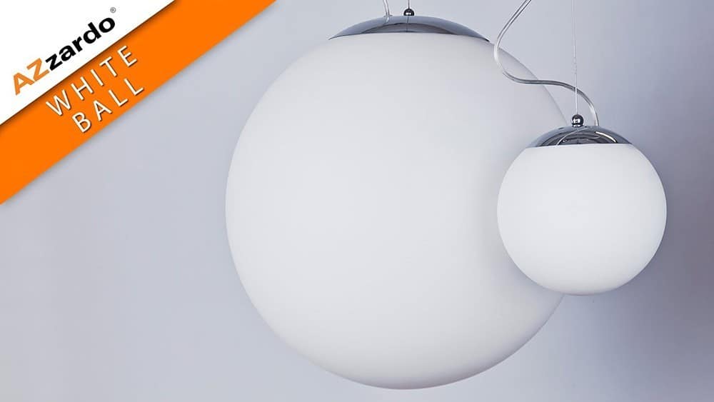 Lampa wisząca nowoczesna WHITE BALL 20 biała AZ1325 - Azzardo - obrazek 4