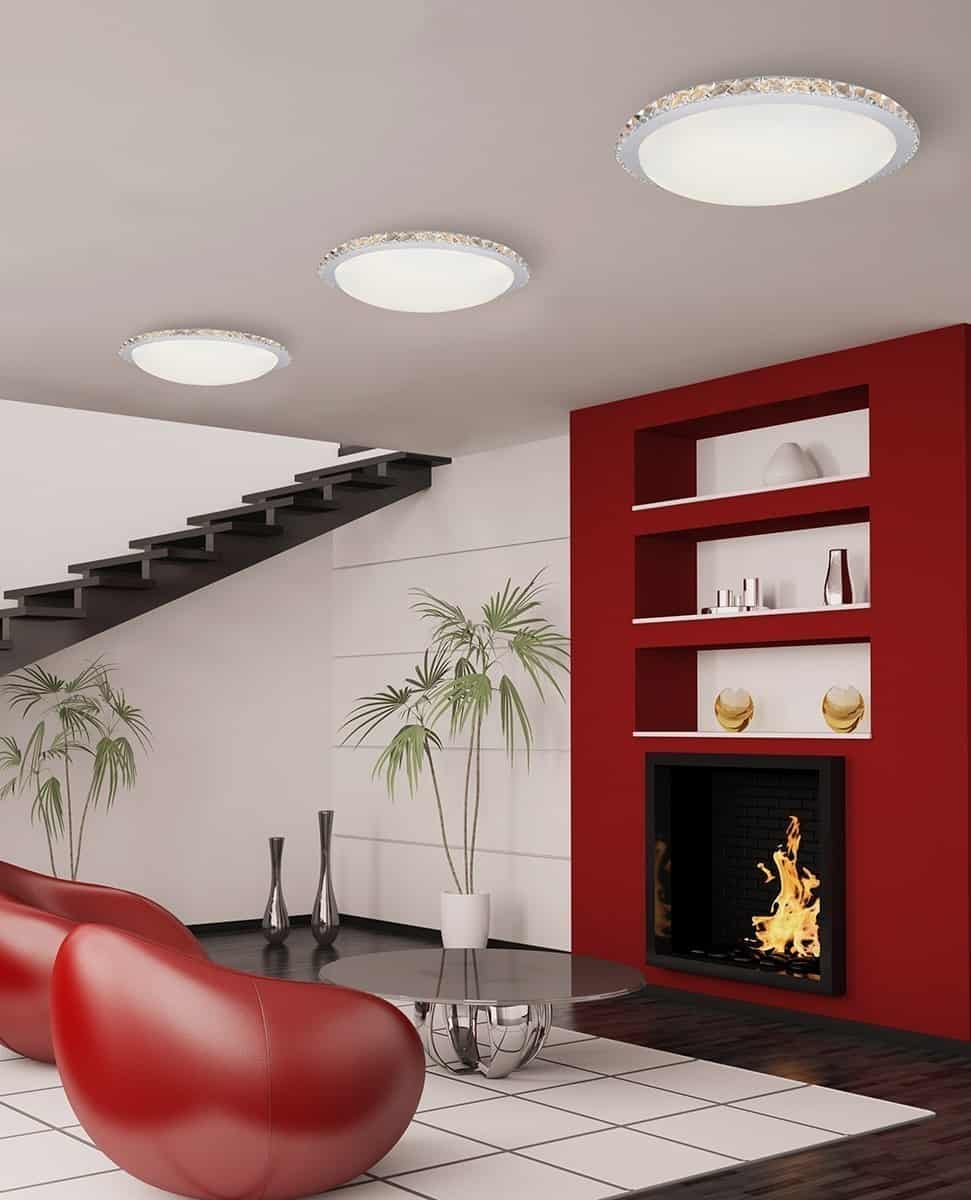 Plafon kryształowy elegancki LED GALLANT 40 biały AZ1592 - Azzardo
