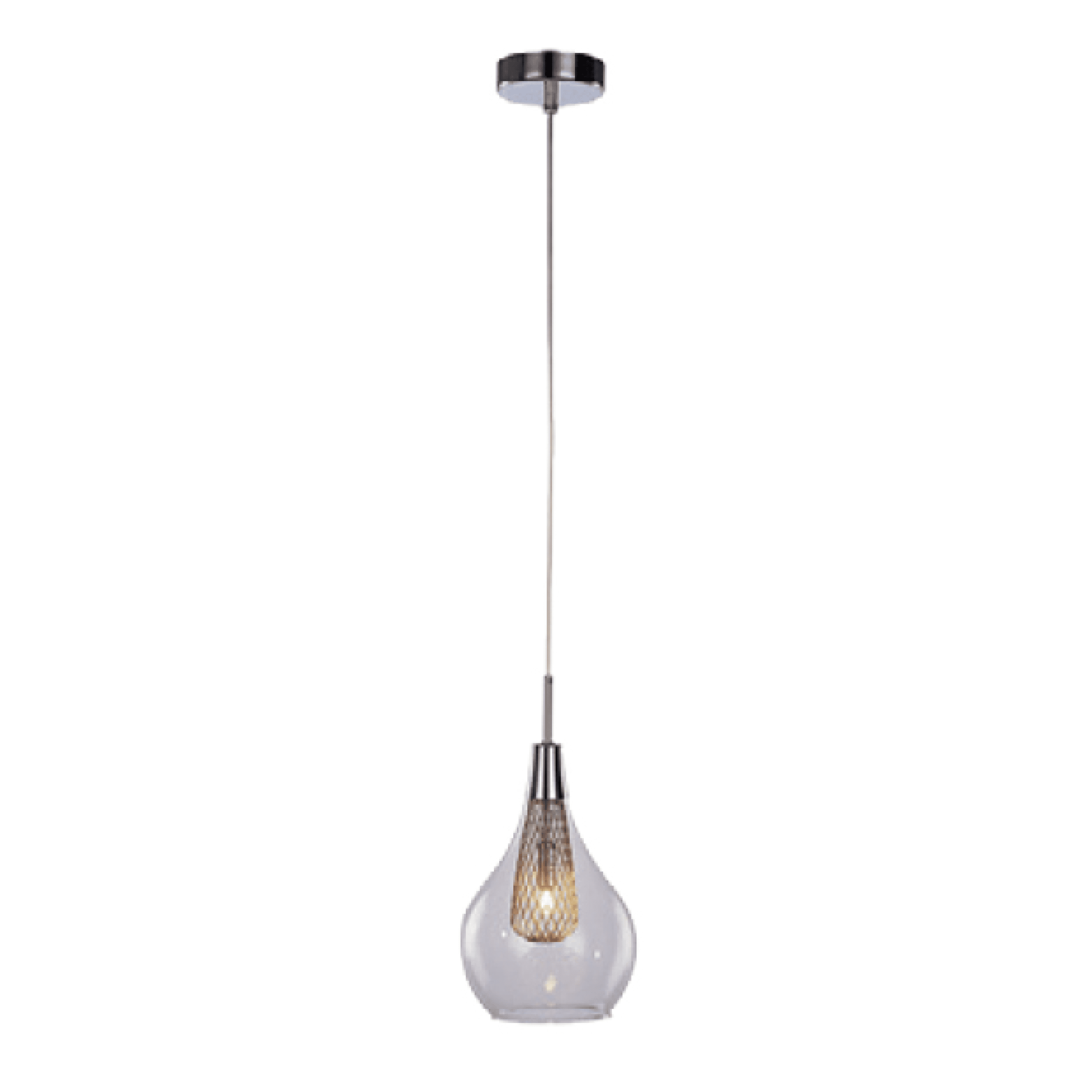Lampa wisząca z szklanym kloszem G9 ELEKTRA 1 chrom AZ1687 - Azzardo