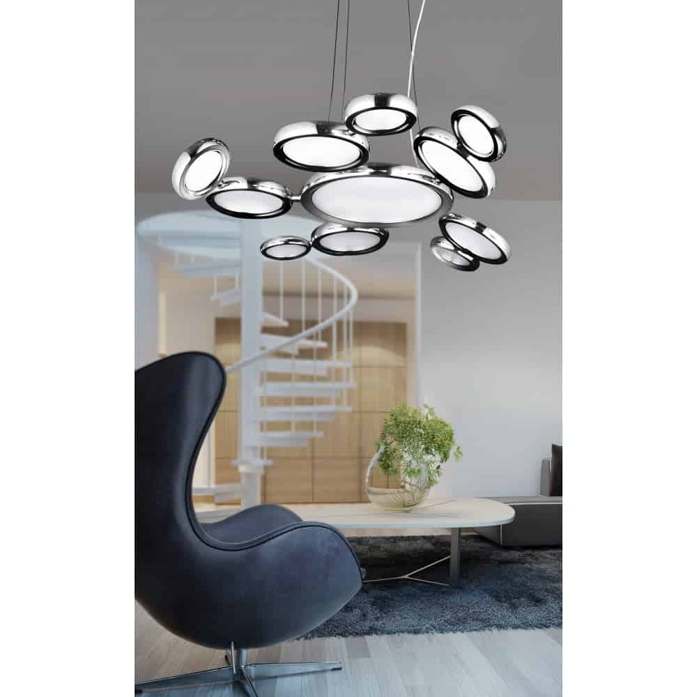 Lampa designerska wisząca SATELLITE chrom AZ1786 - Azzardo