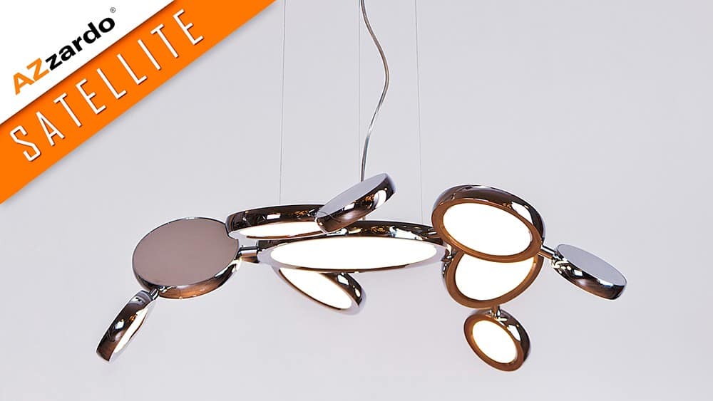 Lampa designerska wisząca SATELLITE chrom AZ1786 - Azzardo - obrazek 5