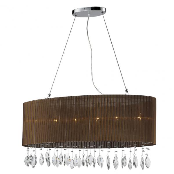 Lampa wisząca abażur SIDNEY brązowa AZ1839 - Azzardo