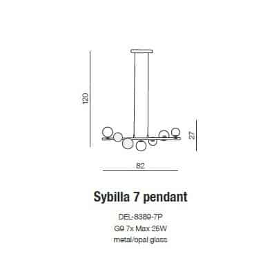 Lampa designerska wisząca SYBILLA 7 biała AZ2102 - Azzardo - obrazek 5
