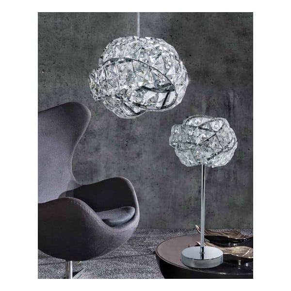 Lampa stołowa kryształowa BARI chrom AZ2106 - Azzardo - obrazek 2