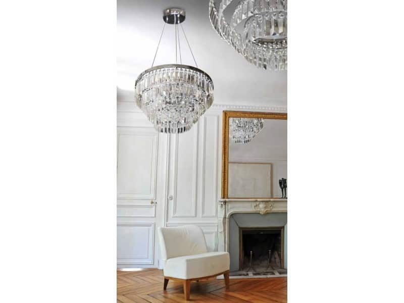 Plafon kryształowy / Lampa kryształowa wisząca SALERNO chrom AZ2107 – Azzardo