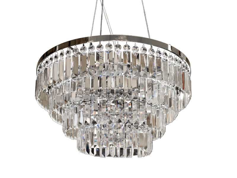 Plafon kryształowy / Lampa kryształowa wisząca SALERNO chrom AZ2107 – Azzardo - obrazek 2