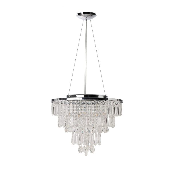 Lampa kryształowa wisząca / Plafon kryształowy KALABRIA chrom AZ2108 – Azzardo