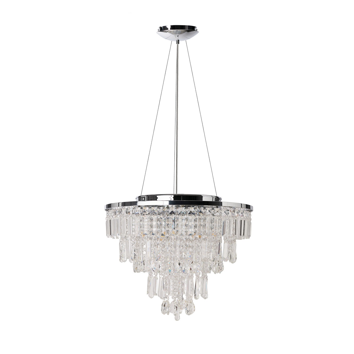 Lampa kryształowa wisząca / Plafon kryształowy KALABRIA chrom AZ2108 – Azzardo