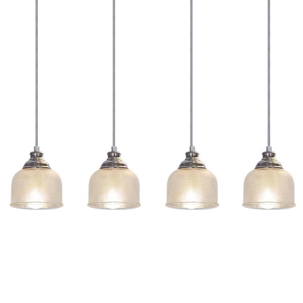 Lampa loft wisząca z szklanymi kloszami MORA 4 chrom AZ2111 - Azzardo