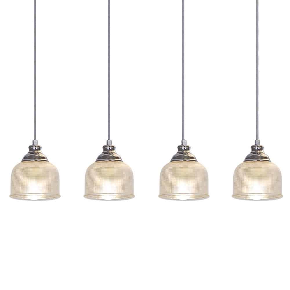 Lampa loft wisząca z szklanymi kloszami MORA 4 chrom AZ2111 - Azzardo