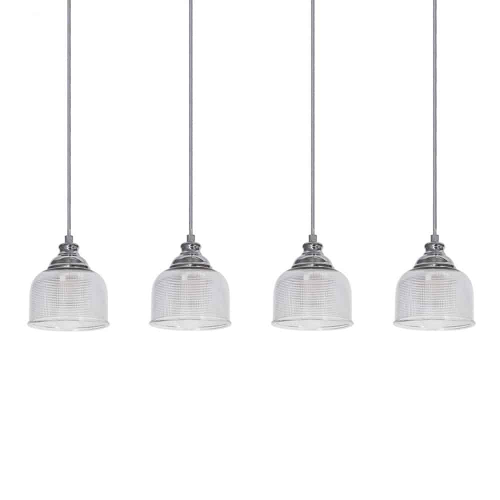 Lampa loft wisząca z szklanymi kloszami MORA 4 chrom AZ2111 - Azzardo - obrazek 2